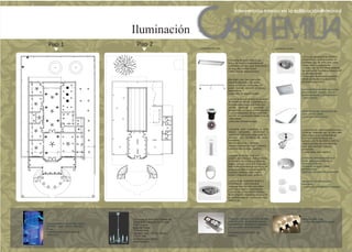 Intervención interior en la edicación Patrimonial
Piso 1
Iluminación
Luminaria dinamic hi-tech con
óptica de lámina transmisora de
iluminación directa para iluminación
de muy alto confort visual
( para sala de expociciones)
Riel High Line, hace parte del
Sistema decorativo de rieles
conductores, con los cuales se
puede realizar variedad de formas
geométricas.
( para sala de expociciones)
Luminaria con caperuza para sobre
poner en cualquier tipo de cielo raso
para nueva obra o preexistente,
Esta luminaria funciona con
bombillo GU10 de 20W a 120V lo
cual le permite ser una solución
ideal para iluminar distintos
ambientes
( para lobby, wall washer)
Luminaria para empotrar en el suelo
de excelente diseño y presentación,
recomendada para exteriores con
tránsito peatonal o vehicular y
aplicaciones en agua, donde gracias
a sus propiedades de hermeticidad,
permite ser sumergida hasta 3mts de
profundidad.
( para piso terraza lounge)
Luminaria para exteriores a nivel
urbano, campestre, residencial y
comercial. Fabricada totalmente en
aluminio, con tornillería en acero
inoxidable.
•Alto rendimiento y perfecta
proporcionalidad del ﬂujo luminoso.
( para terraza lounge, camino)
Lámpara en forma oval con
cubierta tipo párpado vertical hecha
en material de resina a prueba de
golpes, oxido y corrosión. A su vez
este material estabiliza los rayos UV
evitando el deterioro prematuro de
la pieza.( apliques para muros
primer y segundo piso, terraza)
Luminaria de excelente diseño y
presentación, para empotrar
cualquier tipo de cielo raso falso
para nueva obra o preexistente.
Cuenta con un novedoso sistema
de iluminación multidireccional a 45º
en sentido vertical. ( para cielo razo
salas v.i.p)
Luminarias 2do piso
Luminaria de excelente diseño y
presentación, para empotrar en
cualquier tipo de cielo raso, para
nueva obra o preexistente.
•Cuenta con un novedoso sistema
de iluminación multidireccional a 45º
en sentido vertical
• ideal para iluminación general o
efecto particular arquitectónico.
(luminaria para w.c )
Piso 2
Luminarias 1er piso
Luminaria ﬂuorescente compacta,
ahorradora de energía, con un
excelente diseño y presentación.
( para cocina)
Lámpara para techo en ﬁbra óptica.
Medidas: Largo 200 cm, diámetro
60 cm.
(luminaria para salonj principal y
salas v.i.p)
panel de luz led, temoratura del
color: blanco calido.
( luminaria para cocina)
lProyector equipado con leds de alta
potencia y alto rendimiento para la
iluminación de fachadas o espacios
que requieran de luminosidad.
l
( luminaria para fachada, wall
washer)
La corona de techo de 5 llamas de
níquel brillo satinado con 5 velas,
Estilo Clásico
Material Níquel
Dimensiones:
diámetro total = 55 cm, Altura =
175cm máx
(luminaria para oﬁcina
administrador)
10x0,12=1,16
1
2
3
4
5
6
7
8
9
10x0,12=1,16
1
2
3
4
5
6
7
8
9
1
2
3
4
5
6
7
8
9
10
11
12
13
14
15
16
17
Luminaria para empotrar en el
suelo, apta para jardines, y
espacios publicos.
resistente al agua y altas
temperaturas.
(para piso acceso a la propiedad)
adoquines luminosos para
exteriores.
( luminarias para terraza francesa)
apliques para muro
( luminarias para muro verde)
 
