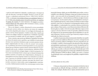 Notas Para uma analise dos discursos sobre inclusão escolar (Autora : adriana Lia Friszmam de Lapalne
