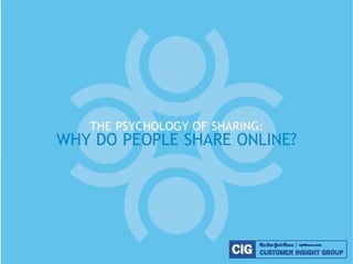 Why do people share online?