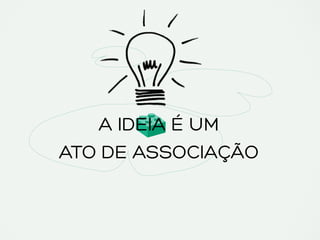 A IDEIA É UM
ATO DE ASSOCIAÇÃO
 