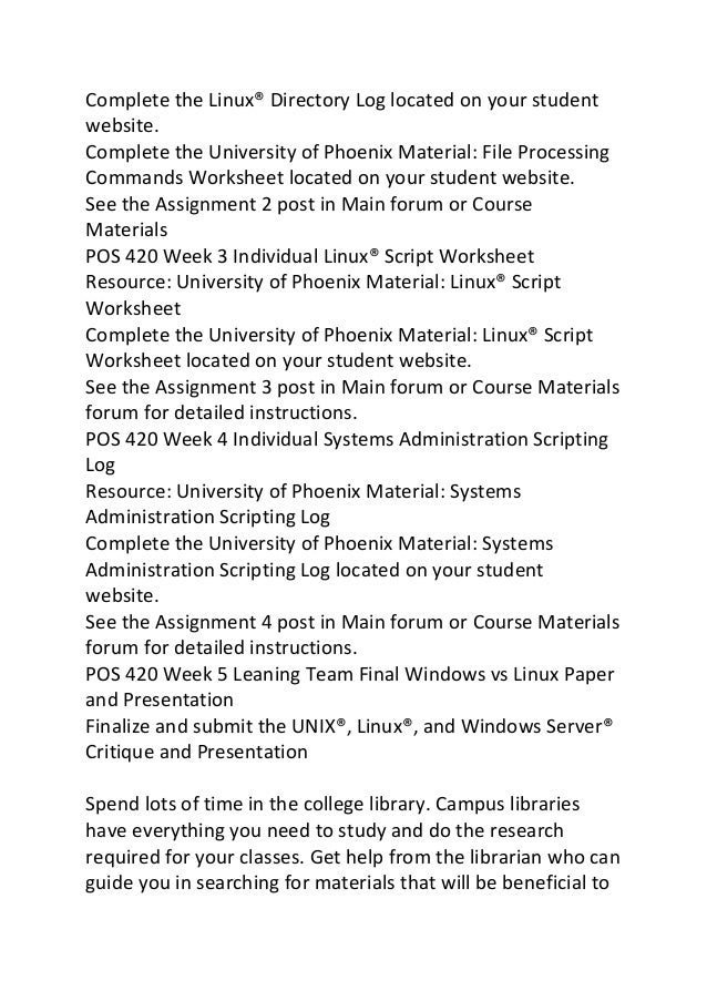 Pos 420 unix worksheet essay example 03 picture