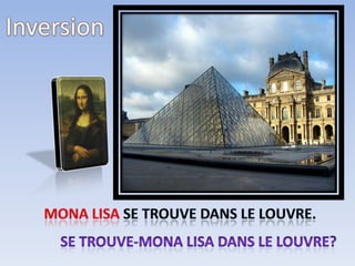 InversionMona Lisa se trouvedans le Louvre.Se trouve-Mona Lisa dans le Louvre?