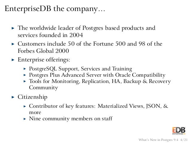 What S New In Postgres 9 4