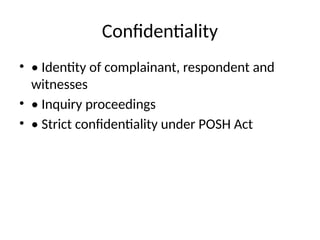 POSH (Prevention of Sexual Harassment at | PPTX