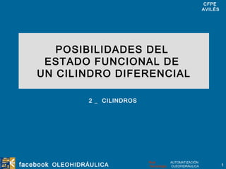 POSIBILIDADES DEL  ESTADO FUNCIONAL DE  UN CILINDRO DIFERENCIAL 2 _  CILINDROS 