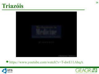 https://www.youtube.com/watch?v=T-dwE11AhqA
Triazóis
28
 