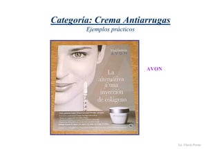 Lic. Flavio Porini 
Categoría: Crema Antiarrugas 
Ejemplos prácticos 
AVON 
 