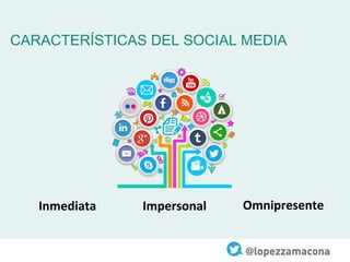 @Interlat - #DiplomadoMD
Inmediata Impersonal Omnipresente
CARACTERÍSTICAS DEL SOCIAL MEDIA
 