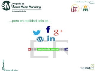 Redes Sociales y Marketing On-line
2013-2014

@SmmUs

…pero en realidad solo es…

 
