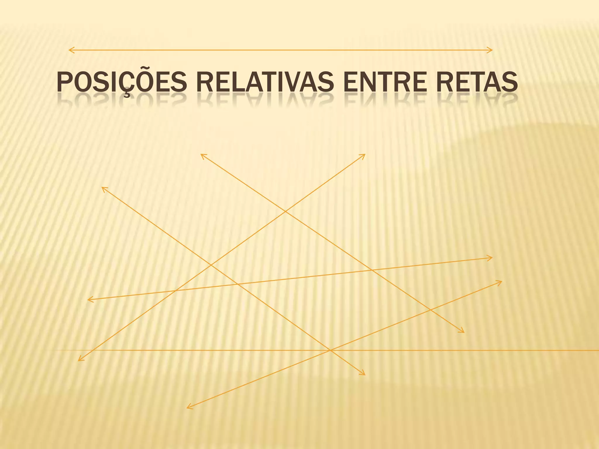 POSIÇÕES RELATIVAS ENTRE RETAS
