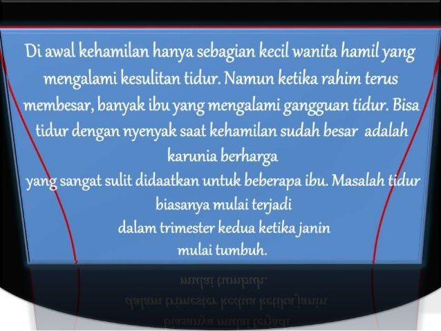 Posisi tidur yang baik selama hamil