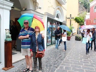 Positano sotto la pioggia