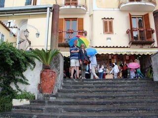 Positano sotto la pioggia