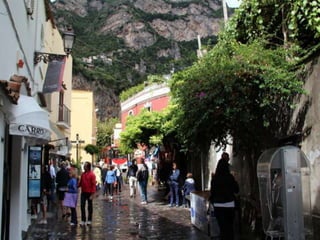 Positano sotto la pioggia