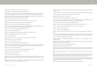 86 - Il valore della Mediterraneità Bibliografia - 87
De Garine I., ”A propos de l’Anthropologie de l’Alimentation”, texte d’introduction de la revue Web Anthropology of
Food (AOF), 2003
Di Nallo E., “Qualità e felicità: le nuove tendenze nel consumo alimentare”, Convegno internazionale “Cum-sumo”, 2004
Eurispes, “Rapporto Italia 2010. Percorsi di crescita nella società italiana”, 2010
Eurobarometer, “Health and Food”, novembre 2006
F. Braudel, “Civiltà ed imperi del Mediterraneo nell’età di Filippo II”, 1949
Farchi G, Fidanza F, Grossi P, Lancia A, Mariotti S, Menotti A., “Relationship between eating patterns meeting
recommendations and subsequent mortality in 20 years”, Journal Clinical Nutrition 1995
Fata A., “Il Cibo come fonte di Essere e Ben-Essere”, Armando Editore, 2005
Fidanza A., Fidanza F., Mediterranean Adequacy Index of Italian diets, Public Health Nutrition, 2004.
Fischler C., “L’Homme et la Table”, Paris, École des hautes études en sciences sociales, 1990
Fischler C., ”Du Vin”, Paris, Odile Jacob, 1999
Fischler C., ”L’Homnivore”, Paris, Odile Jacob, 1990
Fischler C., ”Manger. Français, Européens et Américains face à l’alimentation”, avec Estelle Masson, Paris, Odile Jacob,
2008
Fung TT, McCullough ML, Newby PK, Manson JE, Meigs JB, Rifai N, Willett WC, Hu FB, Diet-quality scores and plasma
concentrations of markers of inflammation and endothelial dysfunction. American Journal of Clinical Nutrition, 2005.
Garine I., “Alimentation mediterranéenne et réalité”, 1996
Guigoni A. E Menicocci M., “Antropologia e alimentazione in “Alimentando. Il cibo come linguaggio e cultura”,
Confesercenti, 2009
Huijbregts P, Feskens E, Rasanen L, “Dietary pattern and 20 year mortality in elderly men in Finland, Italy, and the
Netherlands: longitudinal cohort study”, BMJ 1997
INRAN, “Linee guida per una sana e corretta alimentazione”, 2009
Jenkins N.H:, “The Mediterranean Diet Cookbook”, 1994
Kant AK, Schatzkin A, Harris TB, Ziegler RG, Block G., “Dietary diversity and subsequent mortality in the First National
Health and Nutrition Examination Survey Epidemiologic Follow-up Study”, American Journal of Clinical Nutritional
1993;
Kant AK, Schatzkin A, Graubard BI, Schairer C., “A prospective study of diet quality and mortality in women”, JAMA
2000
Keys A, Aravanis C, Blackburn, H, Buzina R, Djordjevic BS, Dontas AS, Fidanza F, Karvonen, MJ, Kimura N, Menotti A,
Mohacek I, Nedeljkovic S, Puddu V, Punsar S, Taylor HL, Van Buchem FSP, “Seven Countries. A Multivariate Analysis of
Death and Coronary Heart Disease”,1980. Harvard University Press, Cambridge, MA and London. 1-381
KeysA,AravanisC,BlackburnHW,VanBuchemFSP,BuzinaR,DjordjevicBS,DontasAS,FidanzaF,KarvonenMJ,Kimura
N, Lekos D, Monti M, Puddu V, Taylor HL. “Epidemiologic studies related to coronary heart disease: characteristics of
men aged 40-59 in seven countries”, Acta Med Scand 1967 (Suppl to vol. 460) 1-392
Keys A., “Coronary heart disease in seven countries”, Circulation 1970 (Suppl to vol.41) 1-211
Aubaile-Sallenave, “La Mediterranée, une cusine, des cusines”, 1996
Aubaile-Sallenave, “I colori nell’alimentazione araba mediterranea”, 1998
Baldini M., Pasqui F., Bordoni A., Maranesi M., Is the Mediterranean lifestyle still a reality? Evaluation of food
consumption and energy expenditure in Italian and Spanish university students, Public Health Nutrition, 2008
Baldini M., “Is the Mediterranean lifestyle still a reality? Evaluation of food consumption and energy expenditure in
Italian and Spanish university students”, Public Health Nutrition, 2008
Barilla Center for Food and Nutrition, “Alimentazione e salute”, 2009
Barilla Center for Food & Nutrition, “Cambiamento climatico, agricoltura e alimentazione”, 2009
Barilla Center for Food and Nutrition, “Crescita sana e nutrizione nei bambini”, 2010
Barilla Center for Food and Nutrition, “La dimensione culturale del cibo”, 2009
Baronti G., “Dal paese della fame alla città di Cuccagna. Penuria e abbondanza alimentare nel mondo popolare rurale in
Umbria”, pp. 9-29 in Umbria. Sapori e saperi, Perugia, Regione dell’Umbria, 1999
Beccaria G.L., “Misticanze. Parole del gusto, linguaggio del cibo”, 2009
Bottero, “La più antica cucina del mondo”, 1987
Boudan C., “Le Cucine del Mondo: la geopolitica dei gusti e delle grandi colture culinarie”, 2005
Braudel F., “La Mediterranée. L’espace et l’historie”, Parigi, 1985
Calvino I., “Palomar”, Mondadori
Camporesi, “La terra e la luna. Dai riti agrari ai fast food. Un viaggio nel ventre dell’Italia”, 1995
Capatti A., Montanari M., “La cucina italiana”, 1999
Cassano F., “Il Pensiero Meridiano”, Laterza, 2005
Cassano F. e Zolo D., “L’alternativa mediterranea”, Feltrinelli Editore, 2007
Clemente P., “Espressioni linguistiche della scarsità alimentare: la carne nella dieta dei mezzadri toscani”, L’Uomo, IX,
1-2, pp. 215-246 Per approfondimenti: Antropologia dell’alimentazione, in La ricerca folklorica, n. 30, ottobre 1994
Cloutier M., Adamson E., “The Mediterranean Diet”
Colussi M., “Dieta mediterranea, un bene culturale da tutelare”, GDOWeek, luglio 2008
Counihan C., Van Esterik P., “Food and Culture: a reader” II Edition, 2008
Culicchia G., “Sicilia, o cara”, Feltrinelli, 2010
David E., “A book of mediterranean food”, 1950
De Lorgeril M, Salen P, Martin JL, Monjaud I, Delaye J, Mamelle N., Mediterranean diet, traditional risk factors, and the
rate of cardiovascular complications after myocardial infarction: final report of the Lyon Diet Heart Study, Circulation,
1999.
De Garine I., “The Trouble with Meat : An ambiguous food”, in A. Igor de Garine, Hubert and R. Avila (Eds). Man and Meat.
Estudios de l’Hombre, n° 19, University of Guadalajara : 33-54, 2005
 