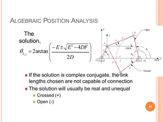 Position analysis and dimensional synthesis | PPTX