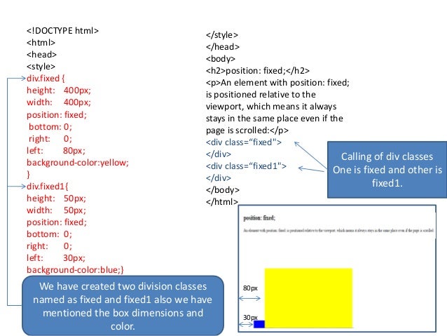 CSS Position and it’s values