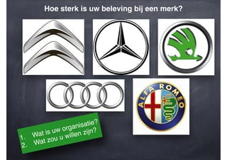 Hoe sterk is uw beleving bij een merk?

atie?!
is
organ ijn?
w
at is u willen z
1. W t zou u
. Wa
2

 