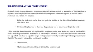 Positioners used for welding ppt | PPTX