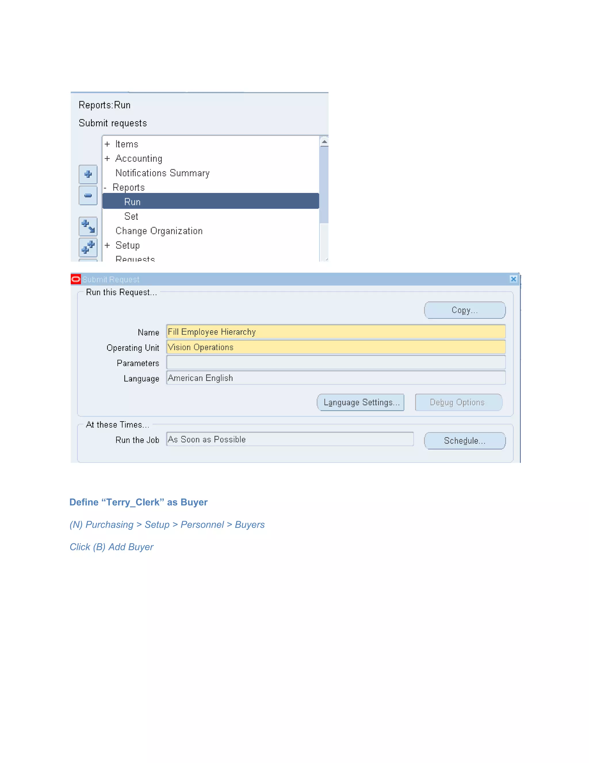 PO Position Hierarchy in R12