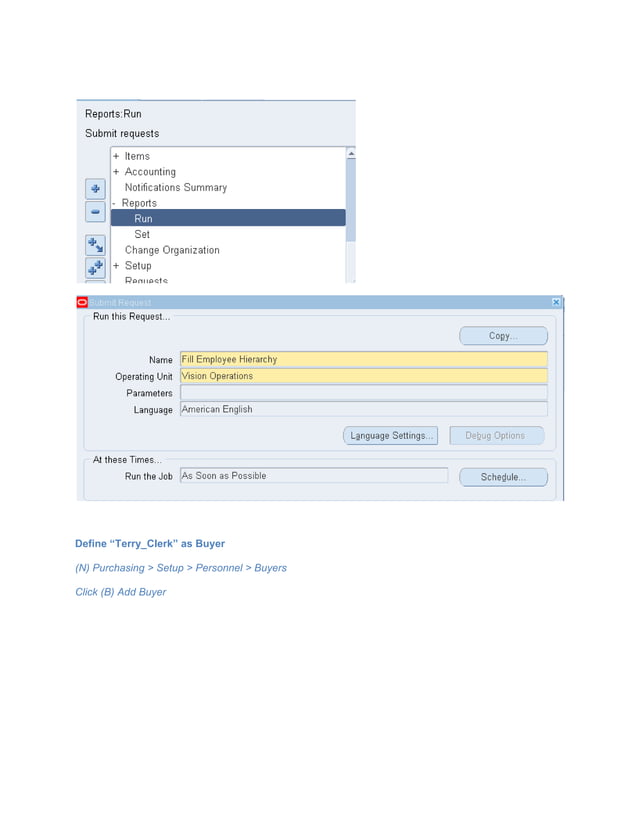 PO Position Hierarchy in R12
