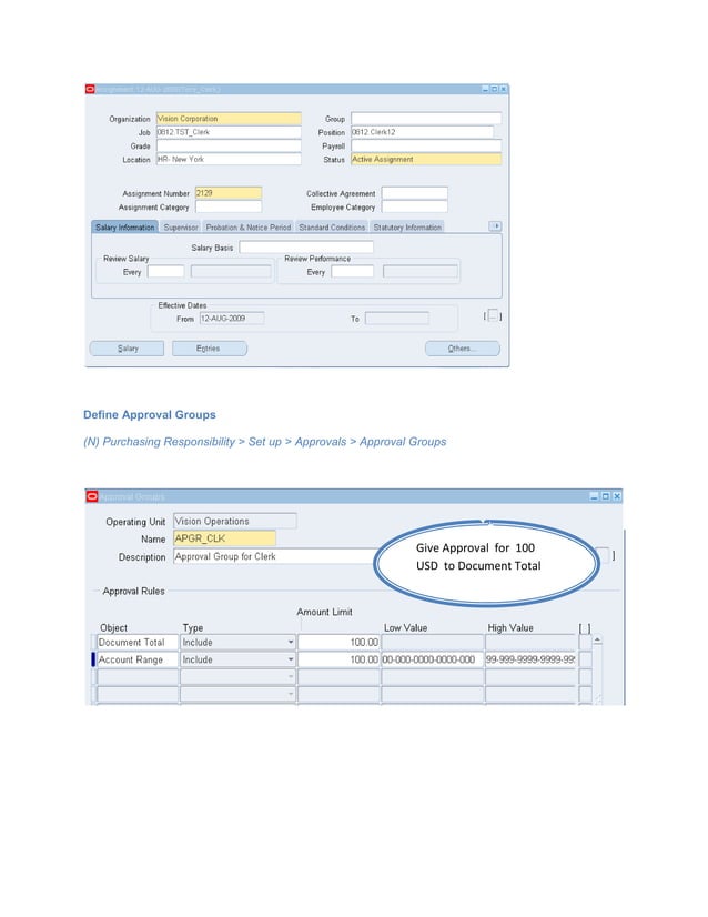 PO Position Hierarchy in R12