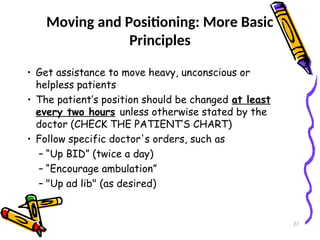 positioning and moving an adult patients | PPT