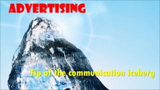 Advertising
Tip of the communication iceberg