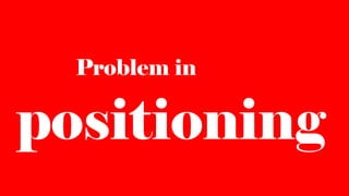 Problem in
positioning
