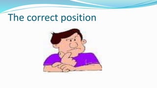 The correct position
 