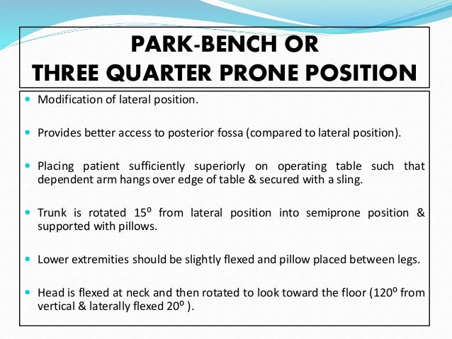 Positioning In Neurosurgical Procedures