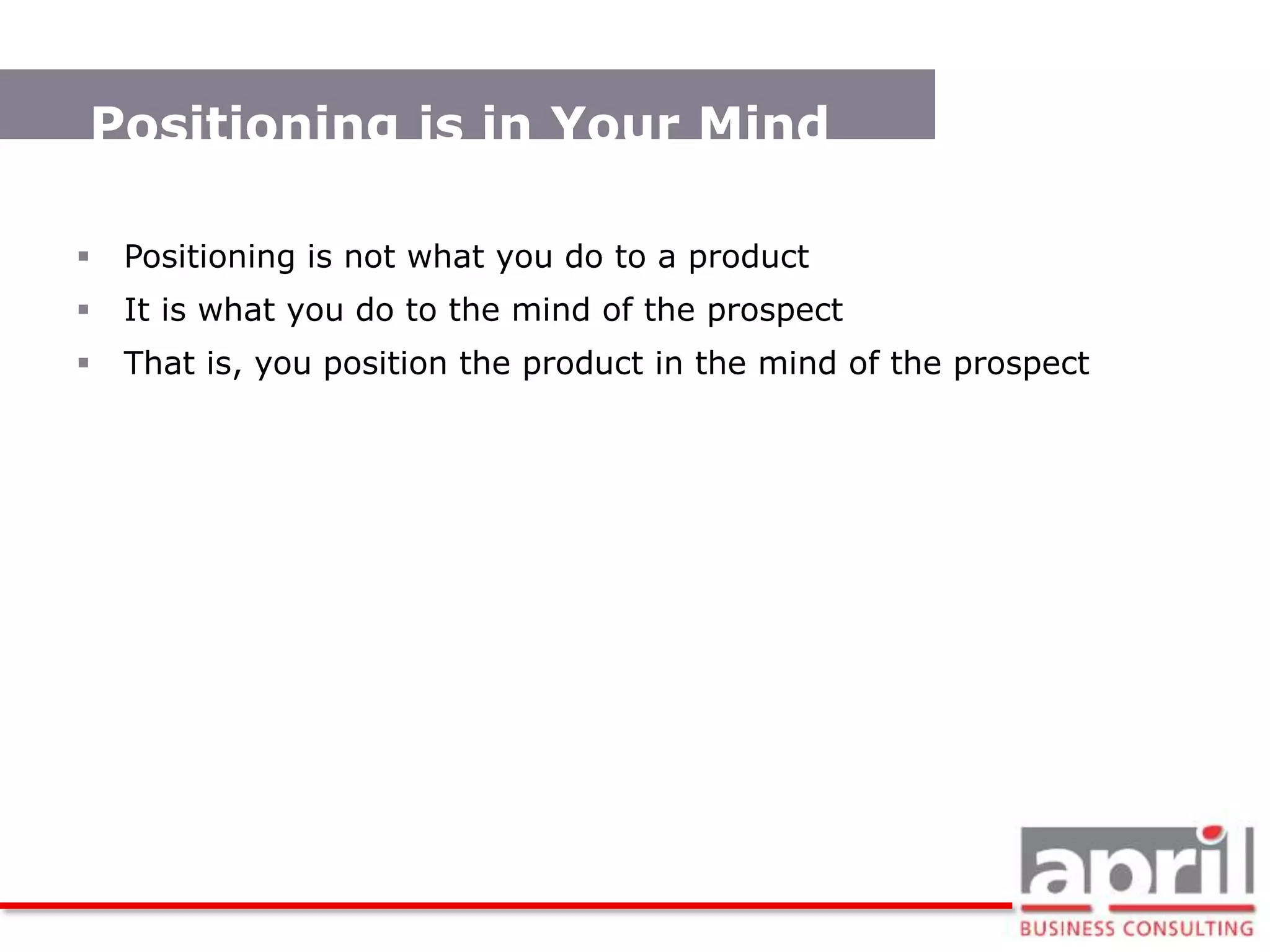 And we will be able to stand out from the competitionWhat is a Market Segment?A group of customers sharing common desires, needs, and buying patterns.			William Davidow, Marketing HighTechnology