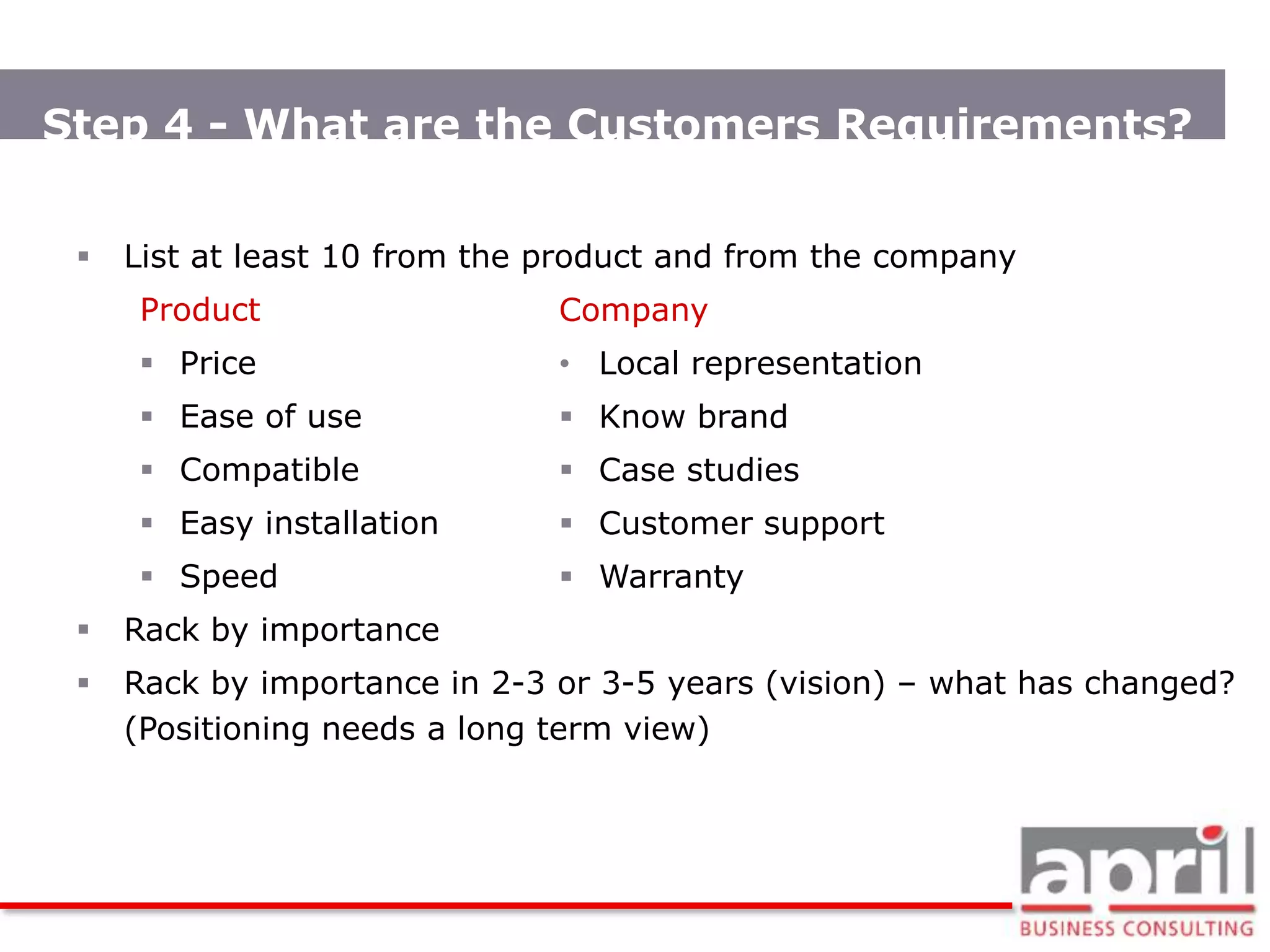 Define appropriate channel, sales tactics and promotion