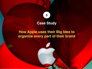 Case Study
How Apple uses their Big Idea to
organize every part of their brand
5
 