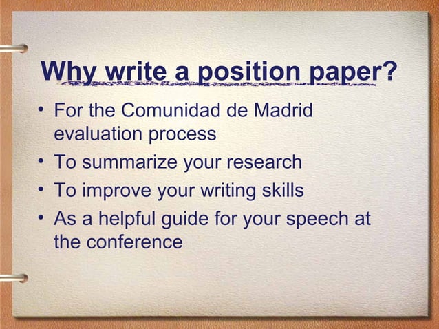 Position paper | PPT