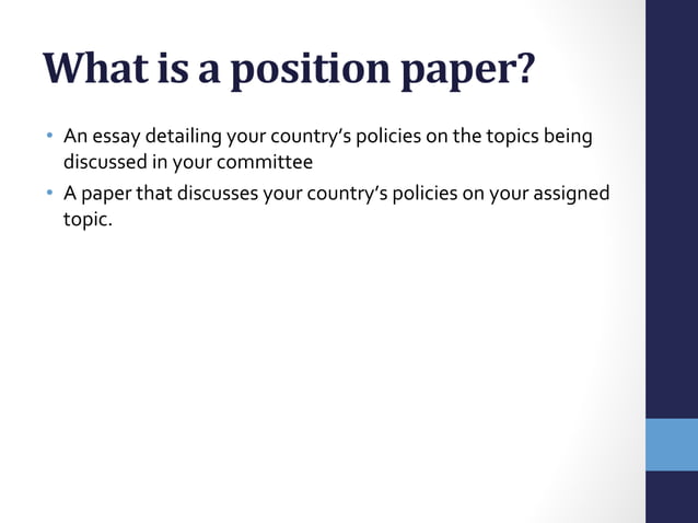 Position paper | PPT