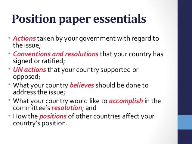 position paper format of position paper with example