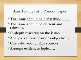 Position paper | PPTX