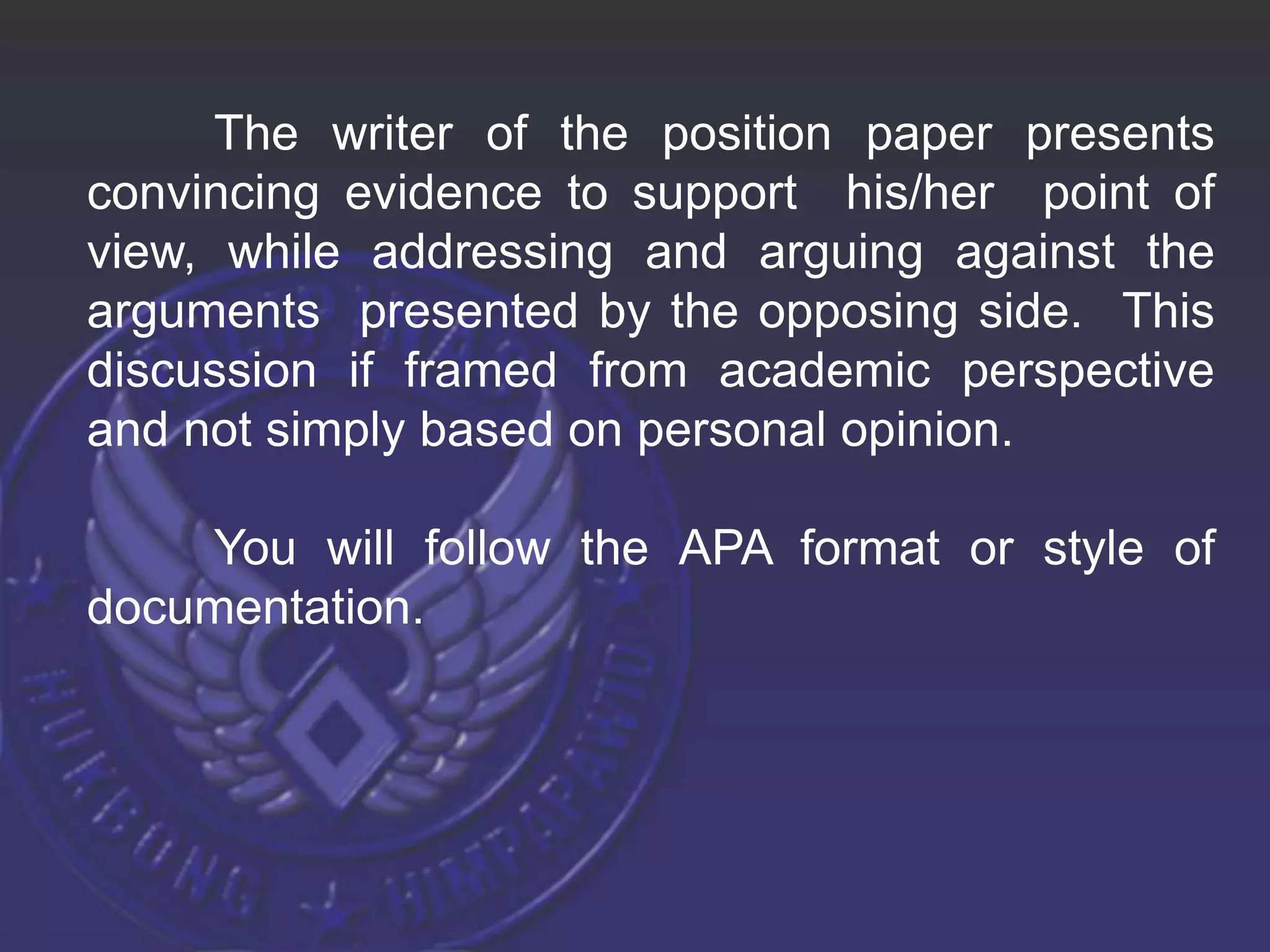 POSITION PAPER.ppt