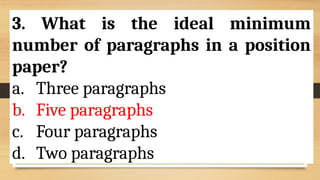 Writing a Position Paper for Grade 12 EAPP | PPTX