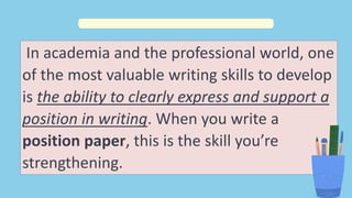 Position Paper_Reading and Writing Skills | PPTX