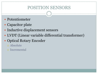 Position sensors | PPT