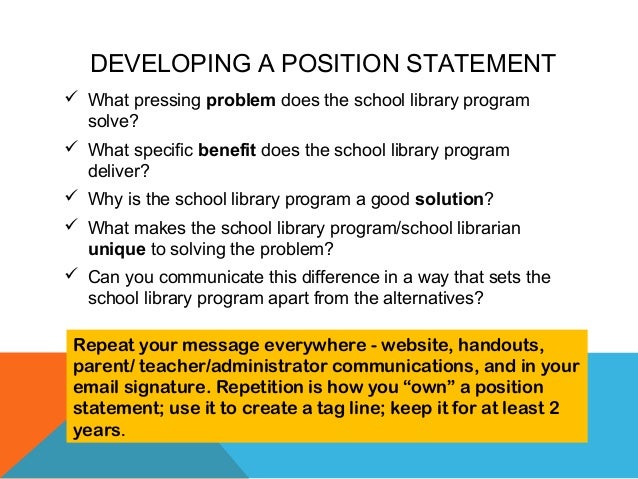 position statement what is a temporary position