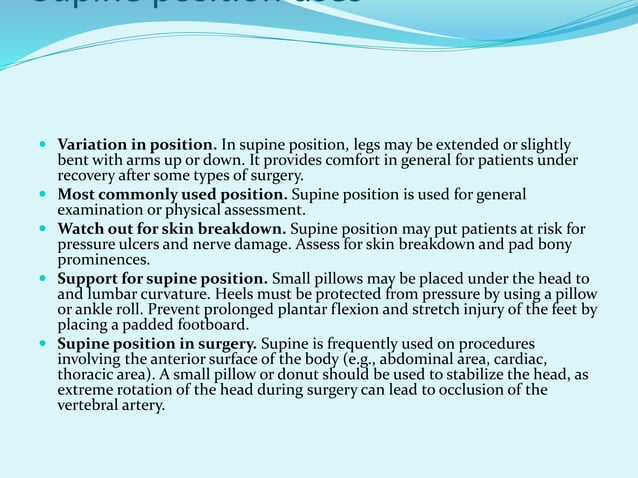 Position used in hospital for various procedure PPT.pptx | First Aid ...