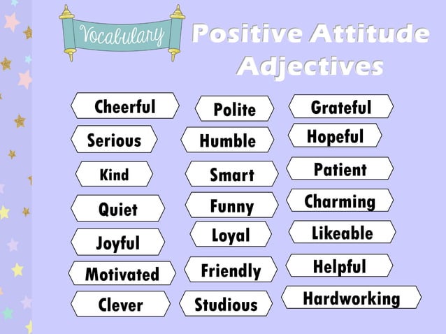 Positive Attitude Adjectives | PPT