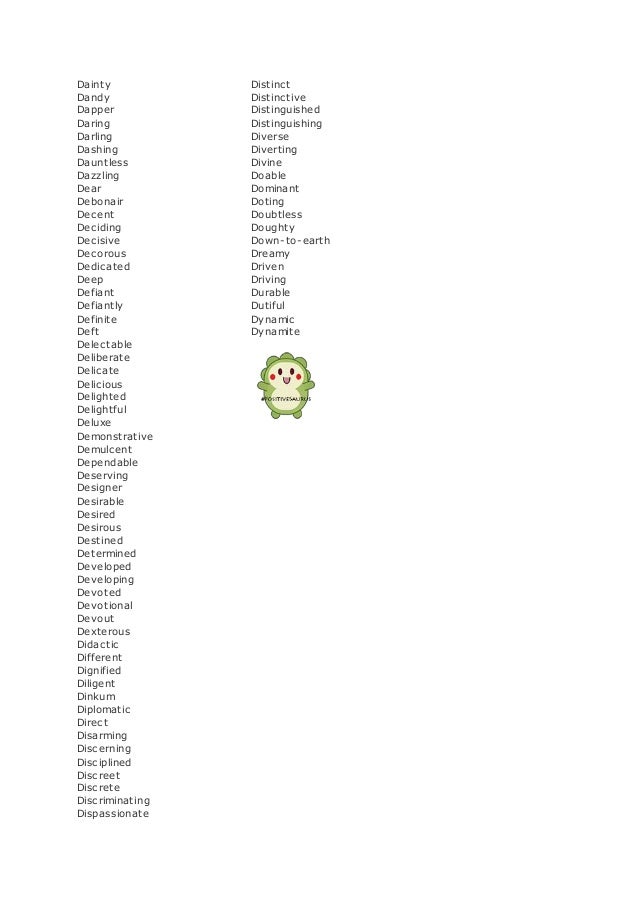positive adjectives that start with d list of adjectives adjectives with the letter c