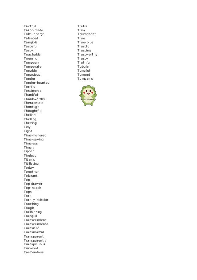 Positive Words That Begin With Letter Y Positive Words That Begin With Letter Y