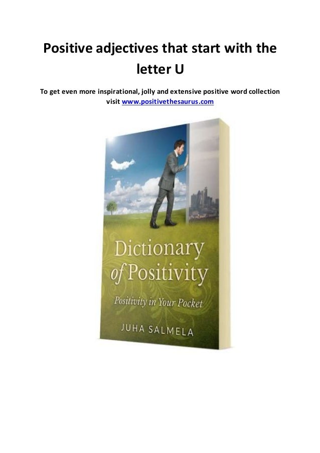 Positive Words That Start With The Letter U Positive Words That Start With The Letter U