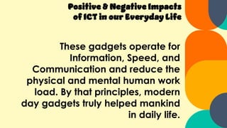 Impact of gadgets in our life