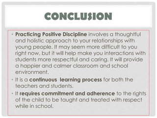 Positive Discipline: A Call for Every Teacher | PDF